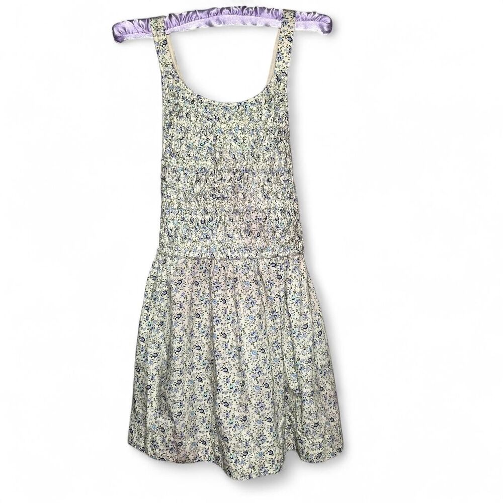 Free People Floral Cross Strap Dress Sz Small Coquette Cottage Boho Hippie Flowy